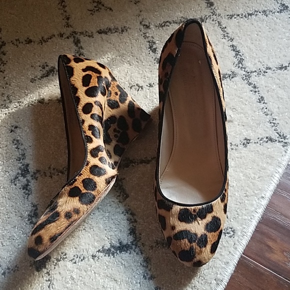J. Crew Shoes - J.Crew animal print wedge pumps size 6